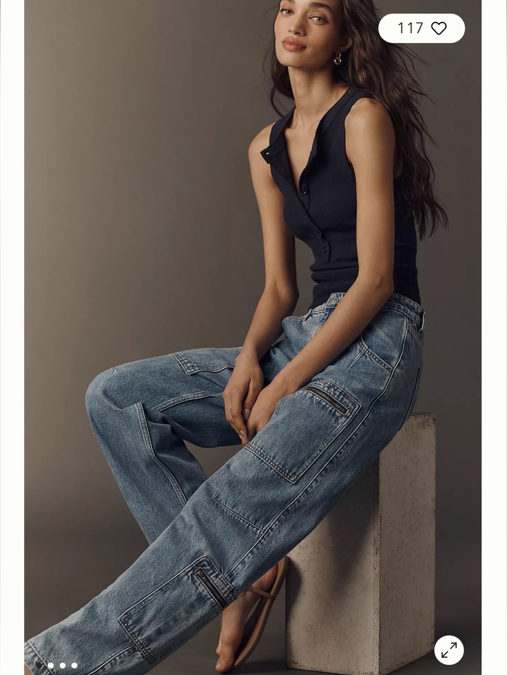 Seventy + Mochi Lara High-Rise Barrel Jeans size 27